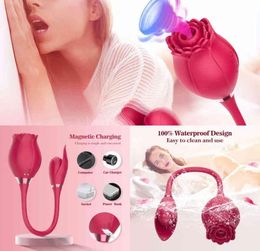 Nxy Vibrators Rose Clit Sucker for Women Powerful Clitoris Stimulator Vacuum Sucking Female Love Vibrating Egg Sex Toy Adults 18 21884693