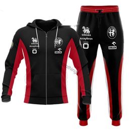 Jackets for Men Rastreos Alfa Romeo F1 Equipe de Racing Zipper calças de moletom Setbreakers Sports Moda Wo Hoodie Bomber Windbreaker Windbreaker