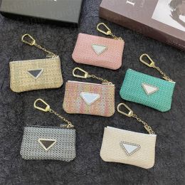 Purses With box Key Pouch PU Leather Bag Holders Purse CLES Designer Fashion Womens Mens Key Ring Credit Card Holder Coin Purses Mini Wal