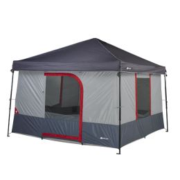 Shelters Ozark Trail ConnecTent 6Person Canopy Tent StraightLeg Canopy Fits 2 Queen Size Air Beds or 6 People In Sleeping Bags