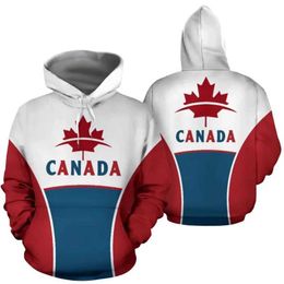 Men's Hoodies Sweatshirts Canadian Flag Graphic Sweatshirt Maple Leaf 3D Printed Mens Hoodie Q240506