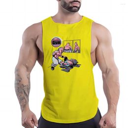 Men's Tank Tops Fashion Street Style Muscle Cartoon Print Summer Outdoor Casual Comfort Basketball Sports Multi-Color Gym Vest