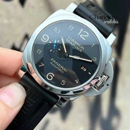 Designer Wristwatch Automatic Watch Mens Watches 44mm automatic mechanical mens business suit Swiss watch black dial brown time mark small blue needle lumino 38E9