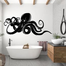 Stickers Octopus Wall Decor Tentacles Wall Art, Stickers Bedroom Octopus Wall Vinyl Tentacles Nursery Wall Decals Art 3D43