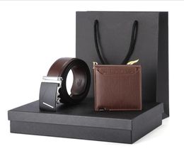 Belts Gift Belt Set Business Men Leather Two Piece Box Logo Multicolor Optional8712321