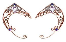 Ear Cuff Ear Clip Earrings Wrap Butterflies Nocuffs Wing Elf Cuff Wedding Filigree Fairy Crystal Jewelryzircon Elves 2211082752331