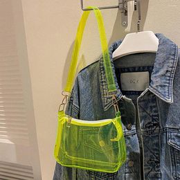 Evening Bags PVC Clear Bag Women Fashion Shopping Hobo Simple Armpit Ladies Underarm Solid Color Handbags