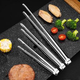 Utensils 3Size Barbecue Food Tong NonSlip Cooking Clip Stainless Steel Portable Picnic Tweezer Salad Steak Clamp Kitchen Gadgets