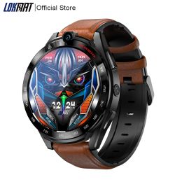 Watches LOKMAT APPLLP 4 PRO Android Smart Watch Phone Wifi GPS Men Watch Heart Rate Monitor 6G+128G Smartwatches Dual Camera for Phone