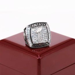 Factory Wholesale Price 2018 Fantasy Football DHAMPION Ring USA Size 7 To 15 With Wooden Display Box Drop Shipping 274S