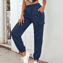 Women's Pants Sports Trousers High Waist Casual Yoga Soild Thin Streetwear Pockets Summer Sweatpants For Fine Womens Loose