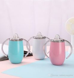10oz Stainless Steel Insulated Sippy Cups Mugs With Double Handles 12 Colours DoubleWall Vacuum Tumbler Wine Coffee Beer Mug Home 9456241
