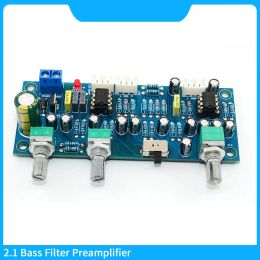 Amplifier Filter PreAmplifier Board NE5532 Opamp Audio Preamplifier 2.1 Channels Tone Board Low Pass Bass Amp