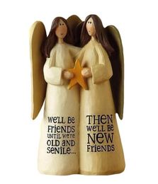 Home Decor Angel Statue Hand Painted Memorable Blessing Sculpted Celebrating Friendship Figurine For Desktop Ornament5114772