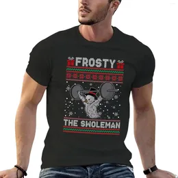 Men's Polos Frosty The Swoleman Ugly Christmas Sweater Funny Snowman T-Shirt Blouse Summer Clothes Plain Workout Shirts For Men