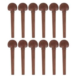 12 Pcs/Set Oud String Pegs Mahogany Ebony High Quality Oud Lute Tuning Shaft Replacement Parts Musical Instrument Accessories