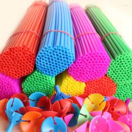 Party Decoration 100PCS 30CM Balloon Supporting Rods Sticks Holders For Latex Plastic 40cm Foil Ballons Stick With Cup Ballon Accessories