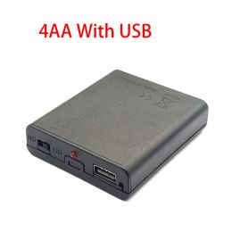 Accessories AA battery box with power switch and indicator light with USB socket 3slots 4slots AA battery case AA battery holder 4.5V6V