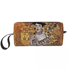 Storage Bags Custom Adele Bloch Toiletry Bag Women Gustav Klimt Painting Makeup Cosmetic Organiser Lady Beauty Dopp Kit Case