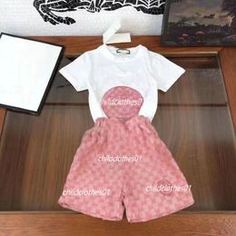 Verão crianças infantis roupas conjuntos de mangas curtas Terces tops calças de bebê roupas de bebê roupas de menina de menina de designer de designer de designer algodão