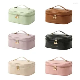 Cosmetic Bags Fashionable Large Capacity PU Makeup Travel Toiletry Bag Multifunctional Storage With Handle