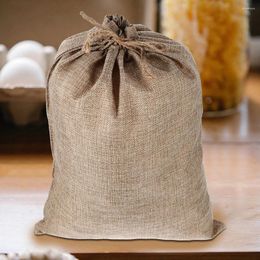 Storage Bags Drawstring Burlap Bag Vegetable Festival Convenient Cloth Fruit Potato Sacks Reusable Food