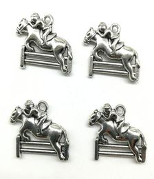 Whole lot 50PCS knight horse antique silver charms pendants Jewellery findings DIY for necklace bracelet 1720mm DH08098932076