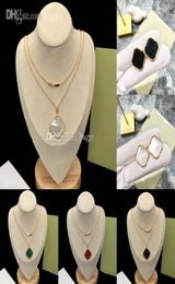 Designer Jewellery Choker Clover Pendant Necklaces Large Ladies Sweater Chain Charm Earrings Stud Classic Love Charm Couple Gift Scr9198088