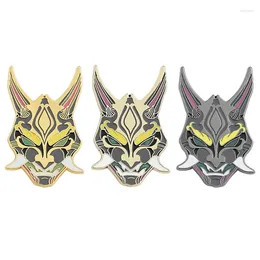 Brooches Game Genshin Impact Role Xiao Mask Merch Artefact Anemo Metal Pins Creative Backpack Bag Cosplay Enamel Badges
