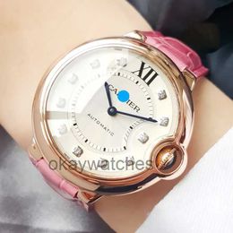 Crater Unisex Watches New Watch Womens Blue Balloon Series 18k Rose Gold Automatic Mechanical Wjbb0010 with Original Box