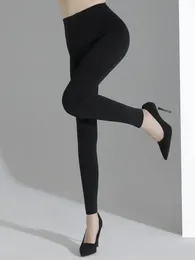 Women Socks A Pair Of Women's Black Fashionable Regular Slim BlackSolid Colour Pantyhose Designing For Ladys And Girls