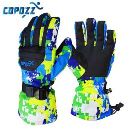 Gloves Copozz Men Snowboard Gloves Ski Gloves Snowmobile Motorcycle Winter Skiing Riding Climbing Waterproof Snow Gloves Free Shipping