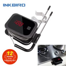 Grills INKBIRD IBT 2X Food Cooking Bluetooth Wireless BBQ Thermometer Probes&Timer With Double Probes For Oven Meat Grill Free App
