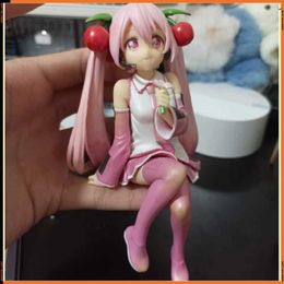 Action Toy Figures Anime FuRyu Noodle Stopper VOCALOID Noodle Stopper Action Figure Sakura Miku Smile Ver Model Collectible Gift PVC T240506