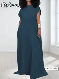 Casual Dresses Wmstar Denim Plus Size For Women Summer Solid Sleeveless Open Back Loose Maxi Dress Wholesale Drop