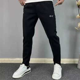 Men's Pants Mens Sweatpants Spring Elastic belt jeans Slim Harun Crus Pedis Elasticity trousers Fashion Casual Sports Pants Y240506