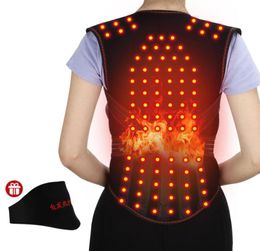 Tourmaline Selfheating Back Support 108pcs Magnets Therapy Spine Back Shoulder Lumbar Posture Corrector Vest Pain Relief Brace 211047547