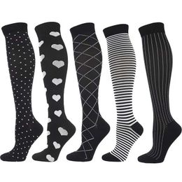 Socks Hosiery Compression Socks For Men Women To Prevent Varicose Veins Outdoor Rugby Running Cycling Socks Original Kn Length Sports Sock Y240504