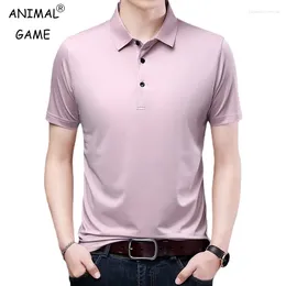 Men's Polos Short Sleeve Polo Shirt Summer Solid Color Lapel Tshirts Breathable Casual Shirts For Men Fitness Tops