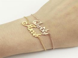Personalized Custom Name Bracelet Charms Handmade Women Kids Jewelry Engraved Handwriting Signature Love Message Customized Gift282289988