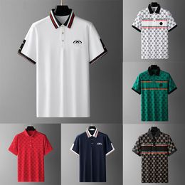 Designer Polo Shirts Mens Polos shirts men fashion Tees classic multiple color lapel short sleeves Plus business casual Cotton breathable