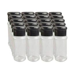 Storage Bottles Jars 20PcsSet 100Ml Spice Salt Pepper Shakers Black Seasoning Jar Can Bottle Barbecue Condiment Kitchen Gadget 1322129