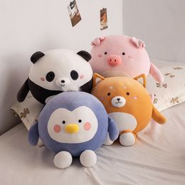 Cute and Dumb Panda Doll Plush Toy Cartoon Taro Round Rolling Egg Doll Penguin Animal Pillow Children's Gift