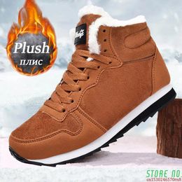 Casual Shoes High Quality Women Men Boots Winter Waterproof Snow Plush Warm Ankle Anti-slip Fashion Couple