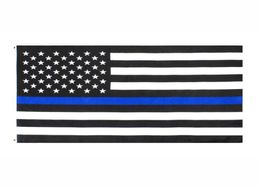 direct factory whole 3x5Fts 90cmx150cm Law Enforcement Officers USA US American police thin blue line Flag DWB10883658169