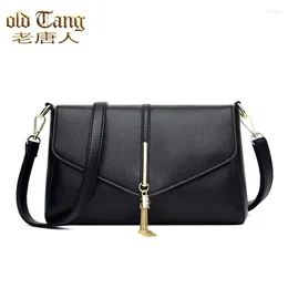 Bag OLD TANG Solid Color Soft PU Leather Shoulder Bags For Women 2024 Fashion Simple Lady Travel Handbags Small Square