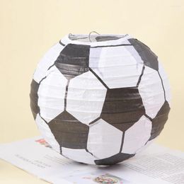 Table Lamps Soccer Paper Lantern Sports Hanging Round Lanterns Party Ornament