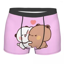 Underpants Men Bubu Dudu Hug Love Underwear Panda Bear Funny Boxer Briefs Shorts Panties Homme Soft Plus Size