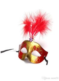 Party Mask Gold Glitter Masks Venetian Unisex Sparkle Masquerade Plastic Half Face Mask Halloween Mardi Gras Costume Toy 6 Colours 4488790