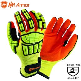 Gloves 100% High Quality ANSI A5 Cut Resistant Anti Impact Vibration Glove Safety Working Mechanics Gloves